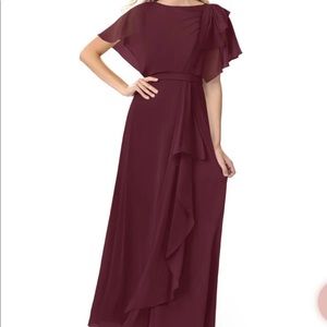 Azazie Aaliyah Cabernet colored size 16